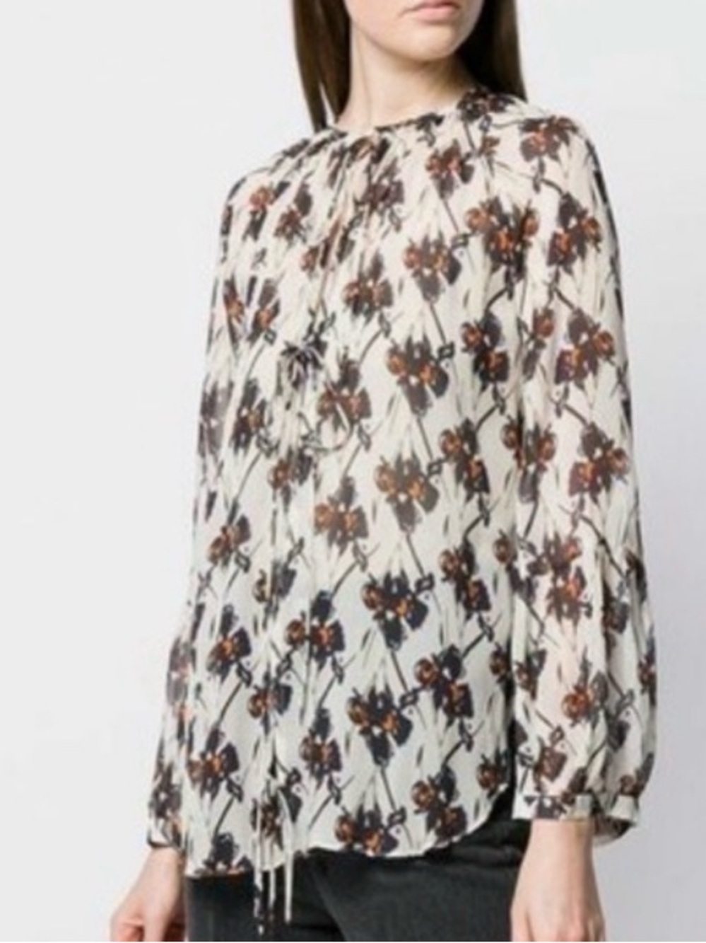 DOROTHEE SCHUMACHER 6 XXL Quiet Luxury 2PC Caribbean Gardens Cream Printed Tunic